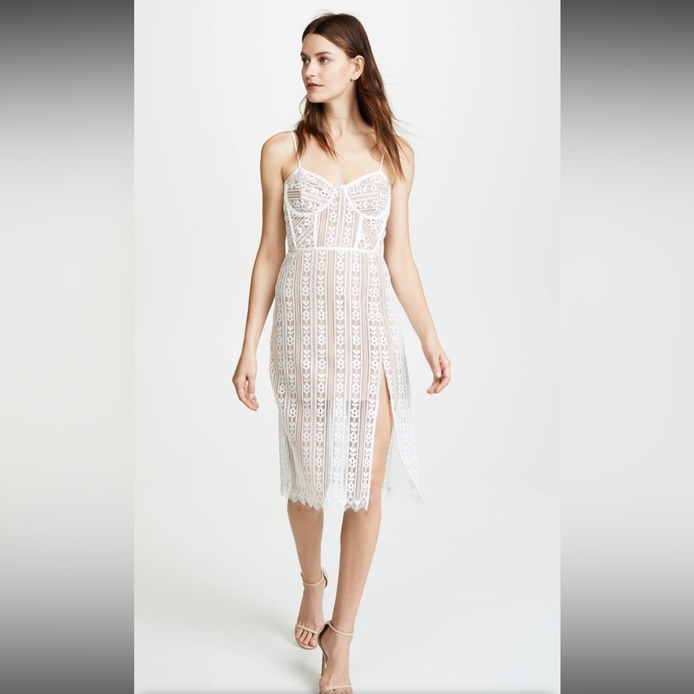 FOR LOVE & LEMONS Lace Pattern Knee-Length Dress